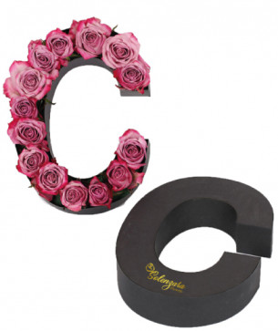 Kişileştirilebilir Harf Kutu Lila Gül