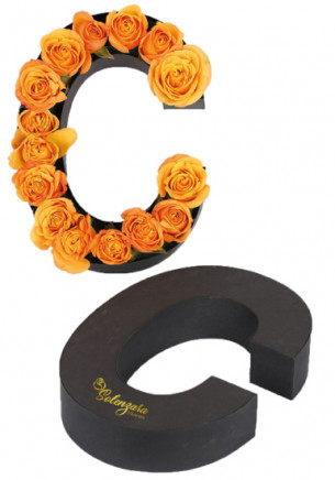 Kişiselleştirilebilir  Harf Kutu Turuncu Gül